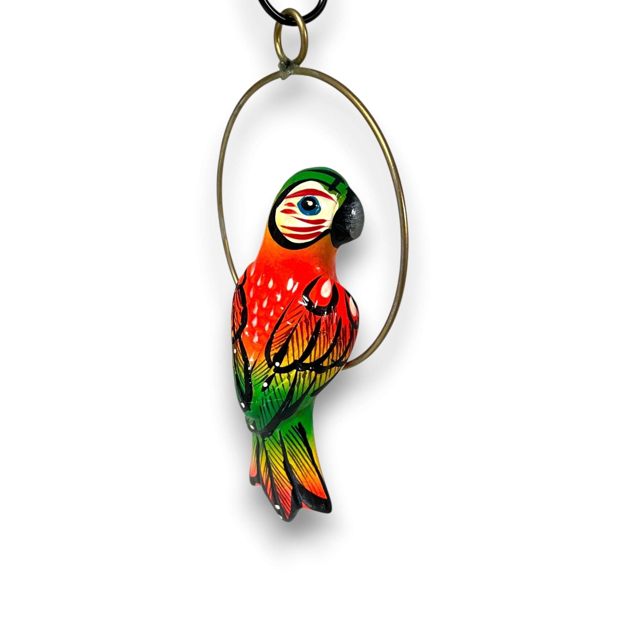 Vibrant Mini Talavera Parrot | Hand-Painted Hanging Accent Talavera Statue La Vie Bien Vibrant Mini Talavera Parrot | Hand-Painted Hanging Accent