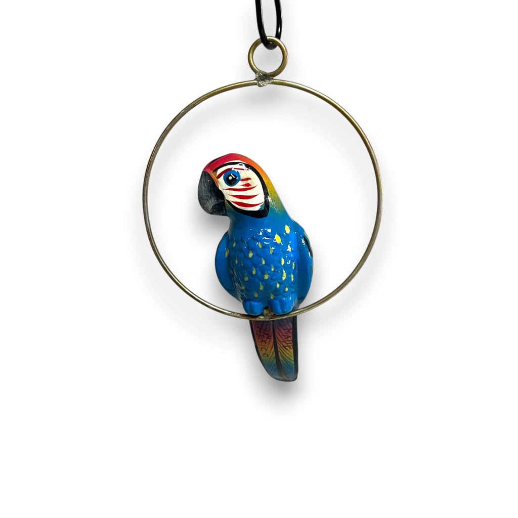 Vibrant Mini Talavera Parrot | Hand-Painted Hanging Accent Talavera Statue La Vie Bien Vibrant Mini Talavera Parrot | Hand-Painted Hanging Accent