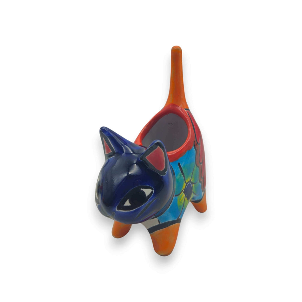 Vibrant Talavera Cat Planter | Handcrafted Mexican Pottery Talavera Planter La Vie Bien Vibrant Talavera Cat Planter | Handcrafted Mexican Pottery