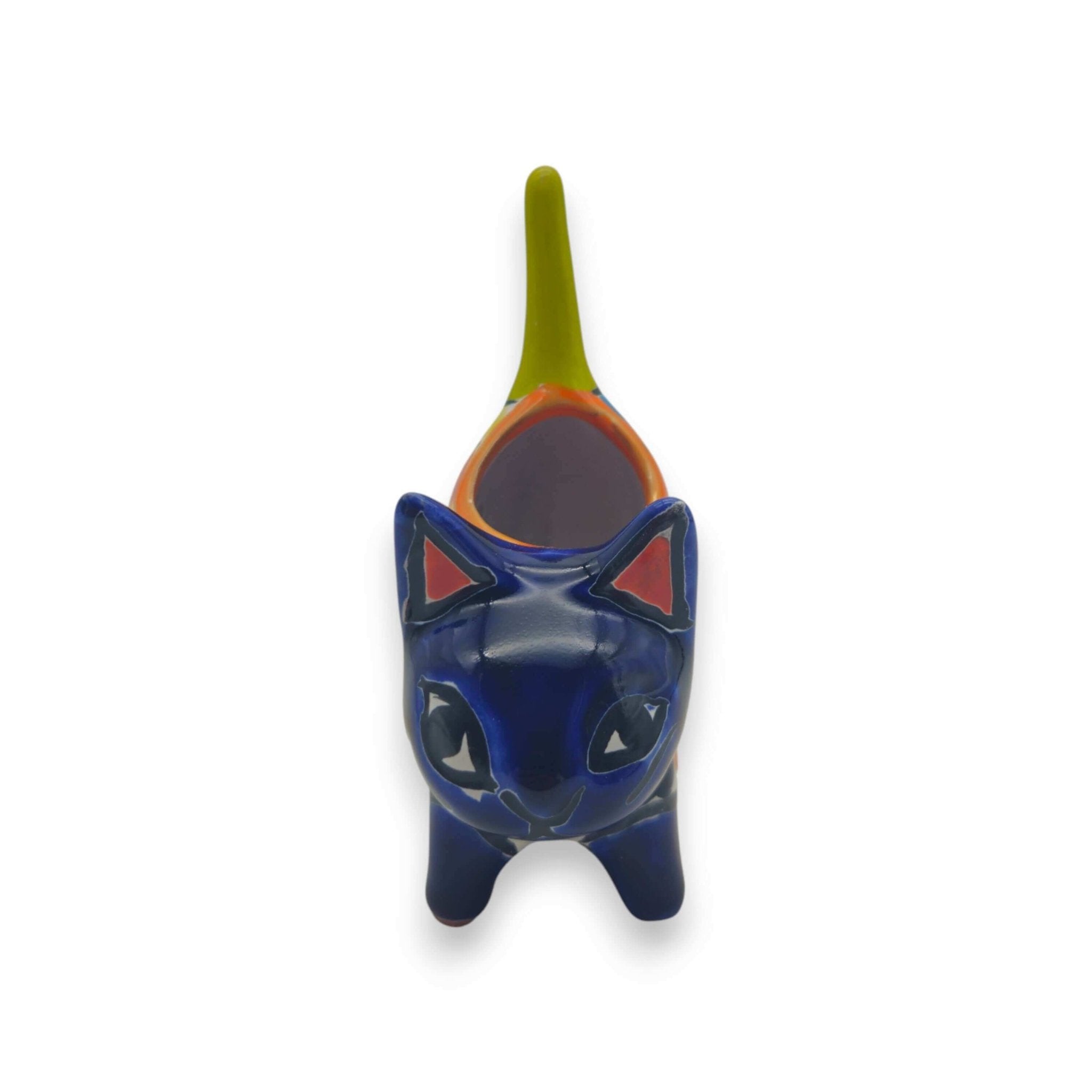 Vibrant Talavera Cat Planter | Handcrafted Mexican Pottery Talavera Planter La Vie Bien Vibrant Talavera Cat Planter | Handcrafted Mexican Pottery