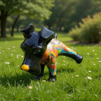 Vibrant Talavera Dog Sculpture | Colorful Hand - Painted Large Mexican Art Piece Talavera Statue La Vie Bien Vibrant Talavera Dog Sculpture | Colorful Hand - Painted Large Mexican Art Piece