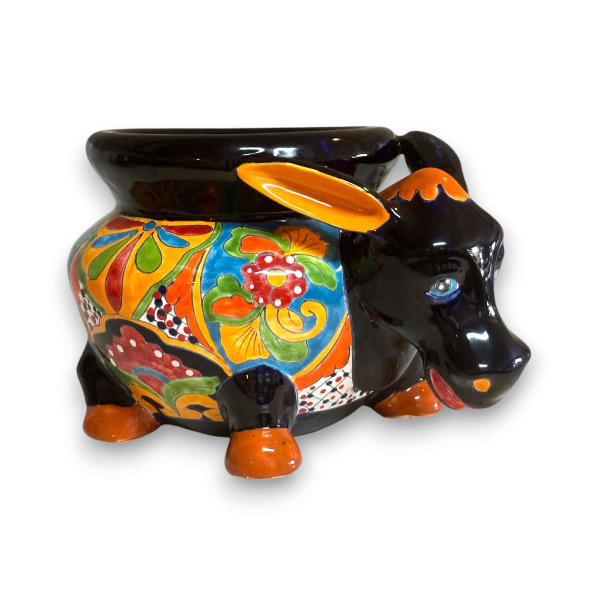 Vibrant Talavera Donkey Planter | Mexican Burro Pottery Talavera Planter La Vie Bien Vibrant Talavera Donkey Planter | Mexican Burro Pottery