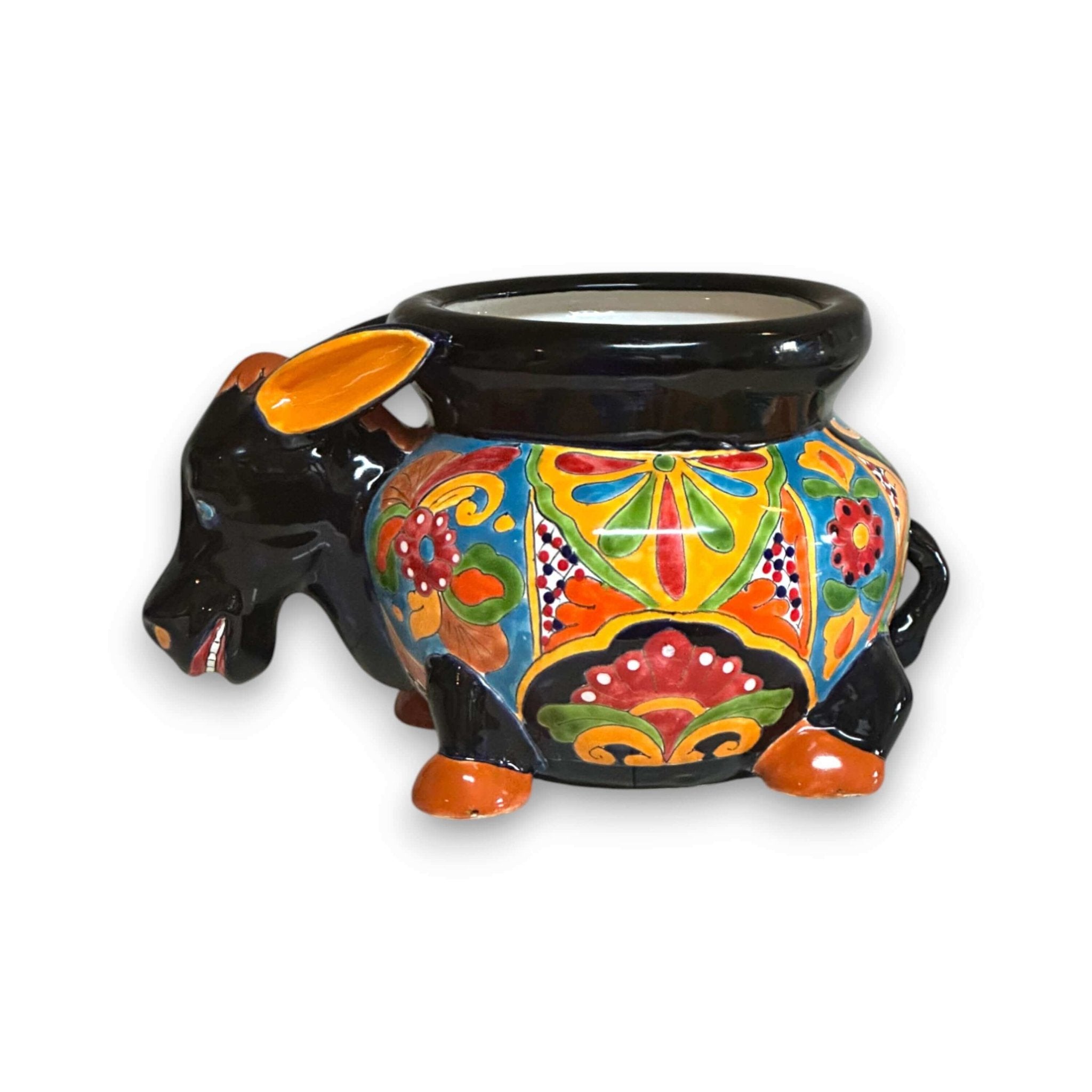 Vibrant Talavera Donkey Planter | Mexican Burro Pottery Talavera Planter La Vie Bien Vibrant Talavera Donkey Planter | Mexican Burro Pottery