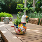 Vibrant Talavera Dove Planter | Colorful Mexican Ceramic Bird Statue (Large) Talavera Planter La Vie Bien Vibrant Talavera Dove Planter | Colorful Mexican Ceramic Bird Statue (Large)