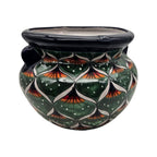 Vibrant Talavera Flower Pot | Green Peacock Design Talavera Flower Pot La Vie Bien Vibrant Talavera Flower Pot | Green Peacock Design