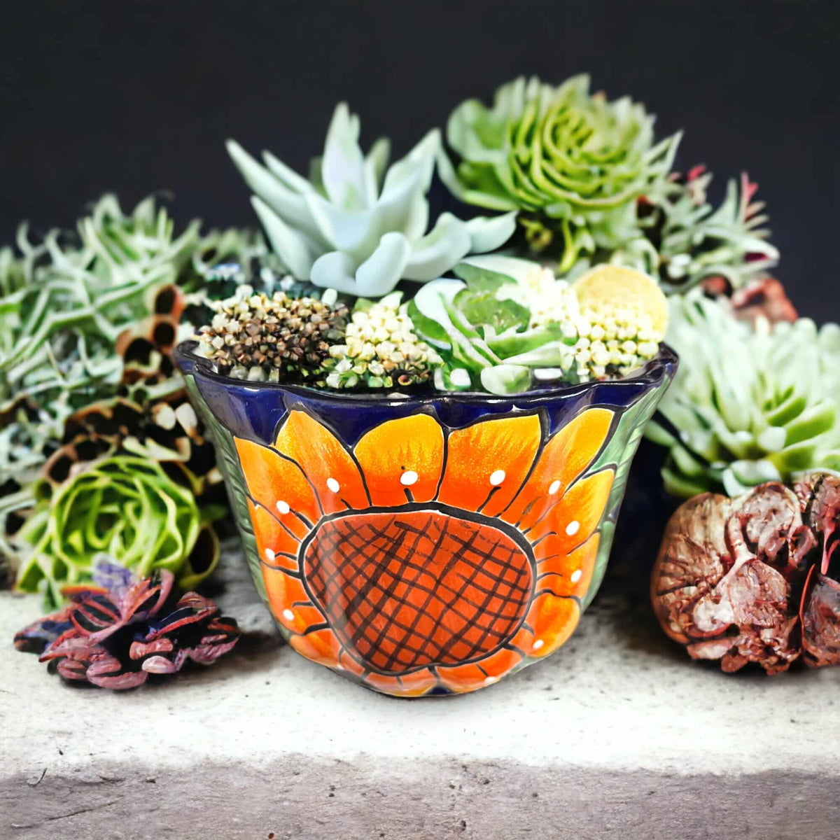 Vibrant Talavera Planter | Hand - Painted Mexican Calla Lily Ceramic Pottery Talavera Planter La Vie Bien Vibrant Talavera Planter | Hand - Painted Mexican Calla Lily Ceramic Pottery
