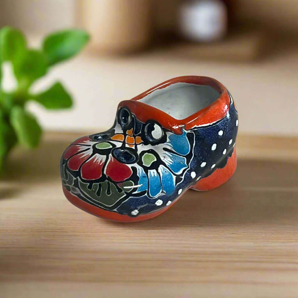 Vibrant Talavera Shoe Planter | Handcrafted Mexican Pottery Talavera Planter La Vie Bien Vibrant Talavera Shoe Planter | Handcrafted Mexican Pottery