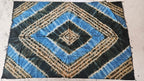 Vintage African Handwoven Tapestry - Indigo Blue & Brown - 65"x42.5" Wall Hanging or Throw Blanket Accent Decor La Vie Bien Vintage African Handwoven Tapestry - Indigo Blue & Brown - 65"x42.5" Wall Hanging or Throw Blanket