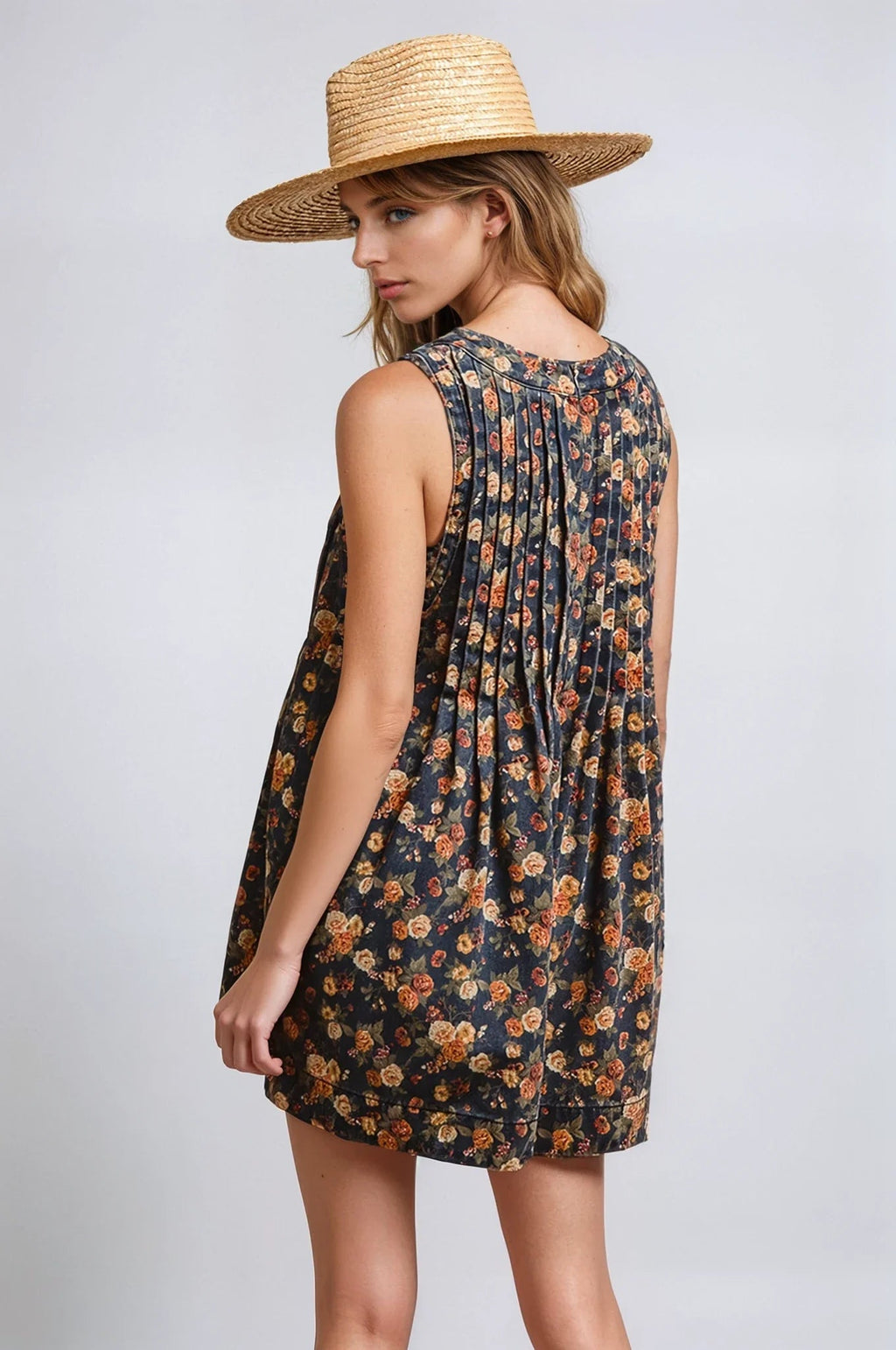 Vintage Bloom Denim Romper Clothing La Vie Bien Vintage Bloom Denim Romper