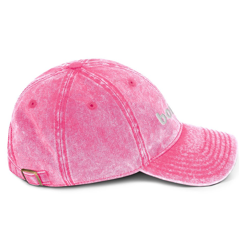 Vintage bonjour embroidered Cotton Twill Cap