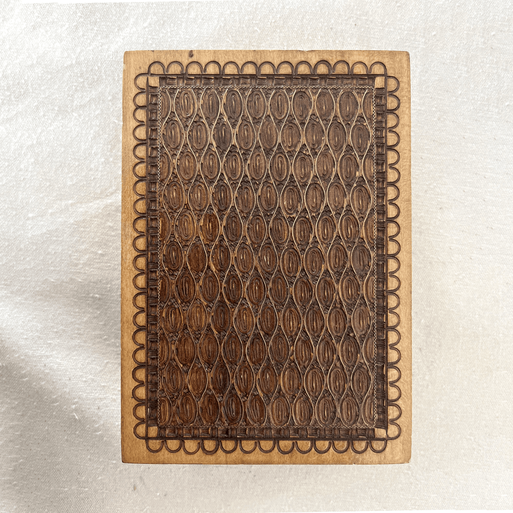 Vintage Carved Wood Box