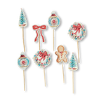 Vintage Christmas Cupcake Toppers (8pcs)
