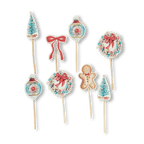 Vintage Christmas Cupcake Toppers (8pcs) Cupcake Toppers La Vie Bien Vintage Christmas Cupcake Toppers (8pcs)