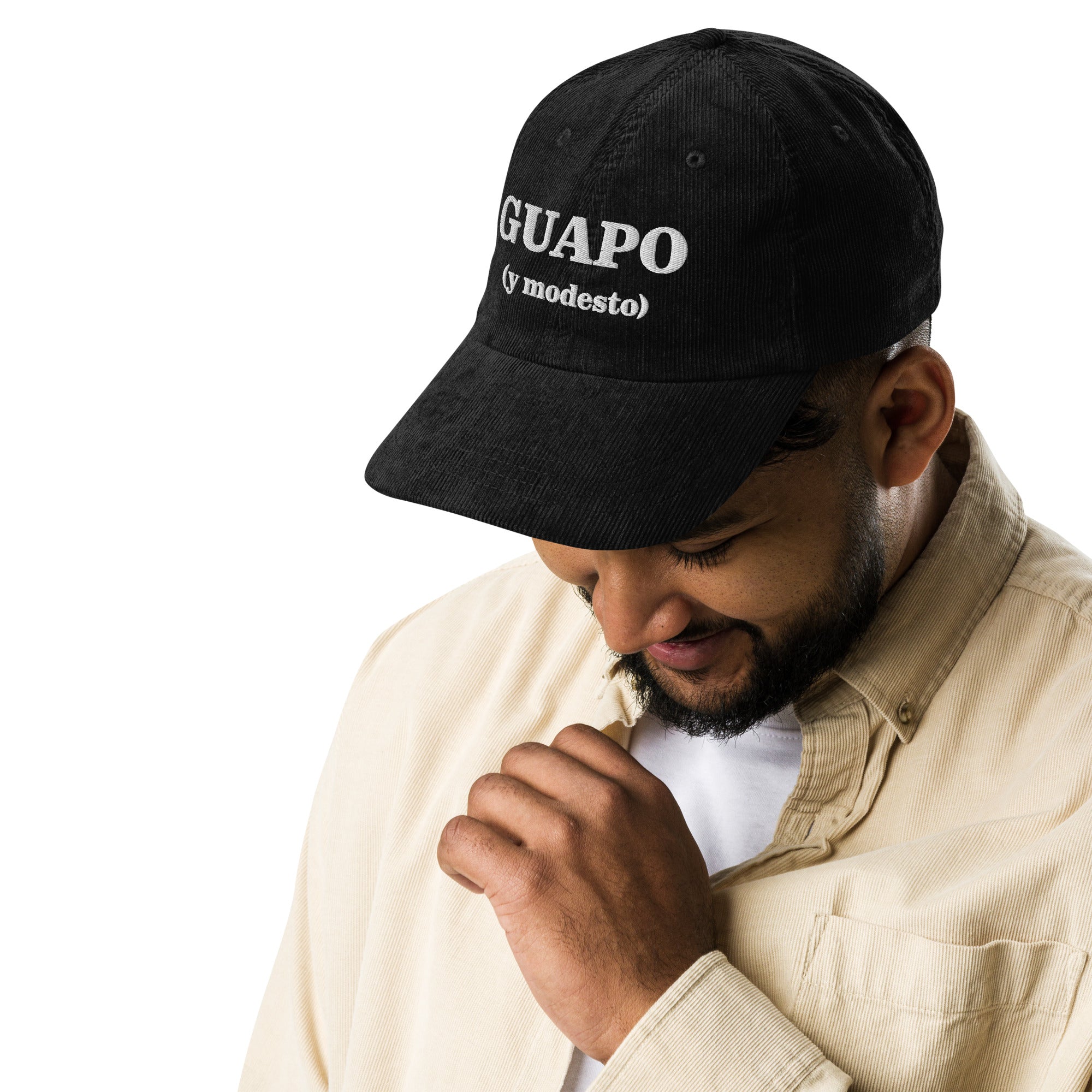 Guapo y modesto embroidered Vintage corduroy cap
