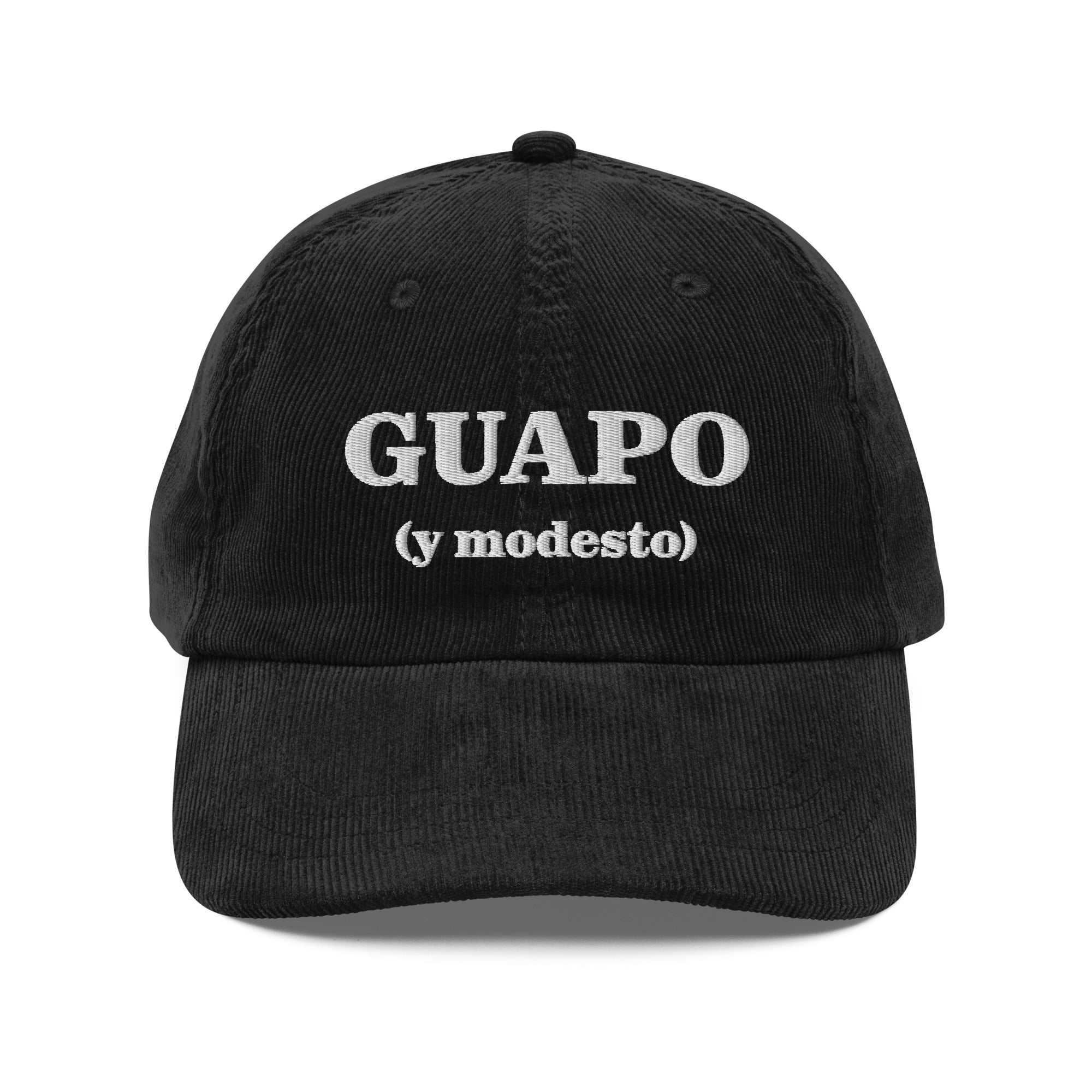 Guapo y modesto embroidered Vintage corduroy cap