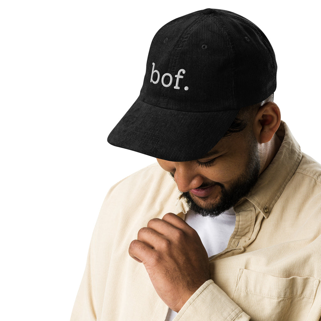 Bof. French shrug embroidered corduroy cap