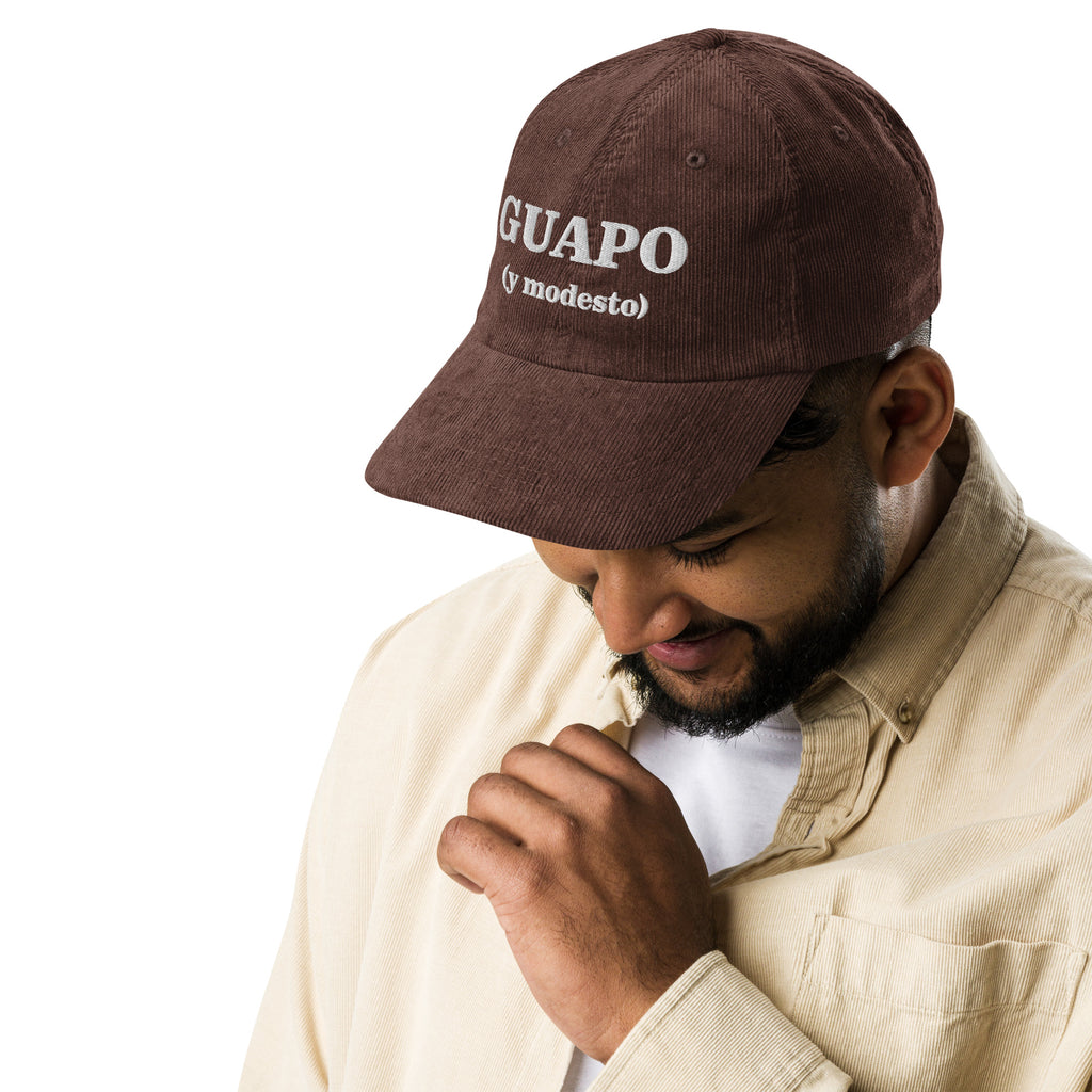 Guapo y modesto embroidered Vintage corduroy cap