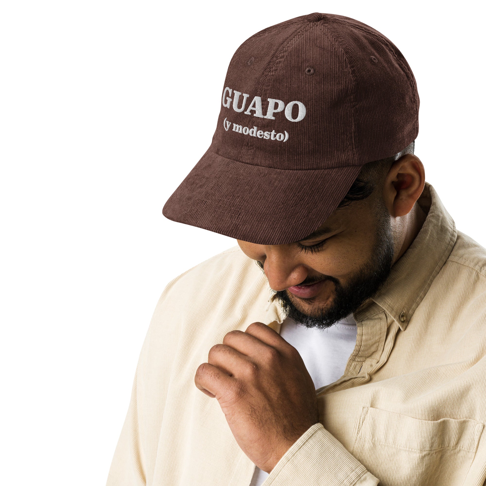 Guapo y modesto embroidered Vintage corduroy cap