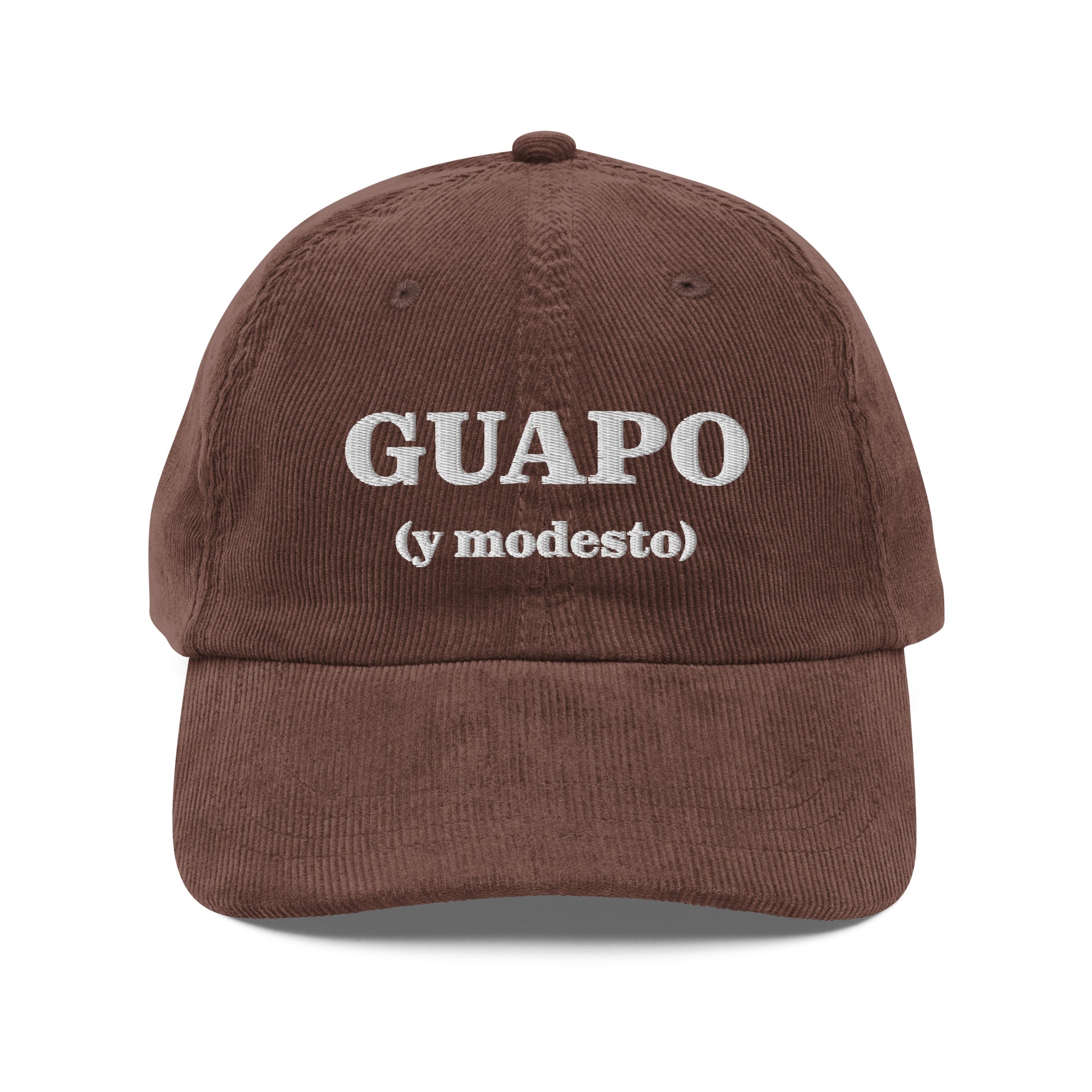 Guapo y modesto embroidered Vintage corduroy cap