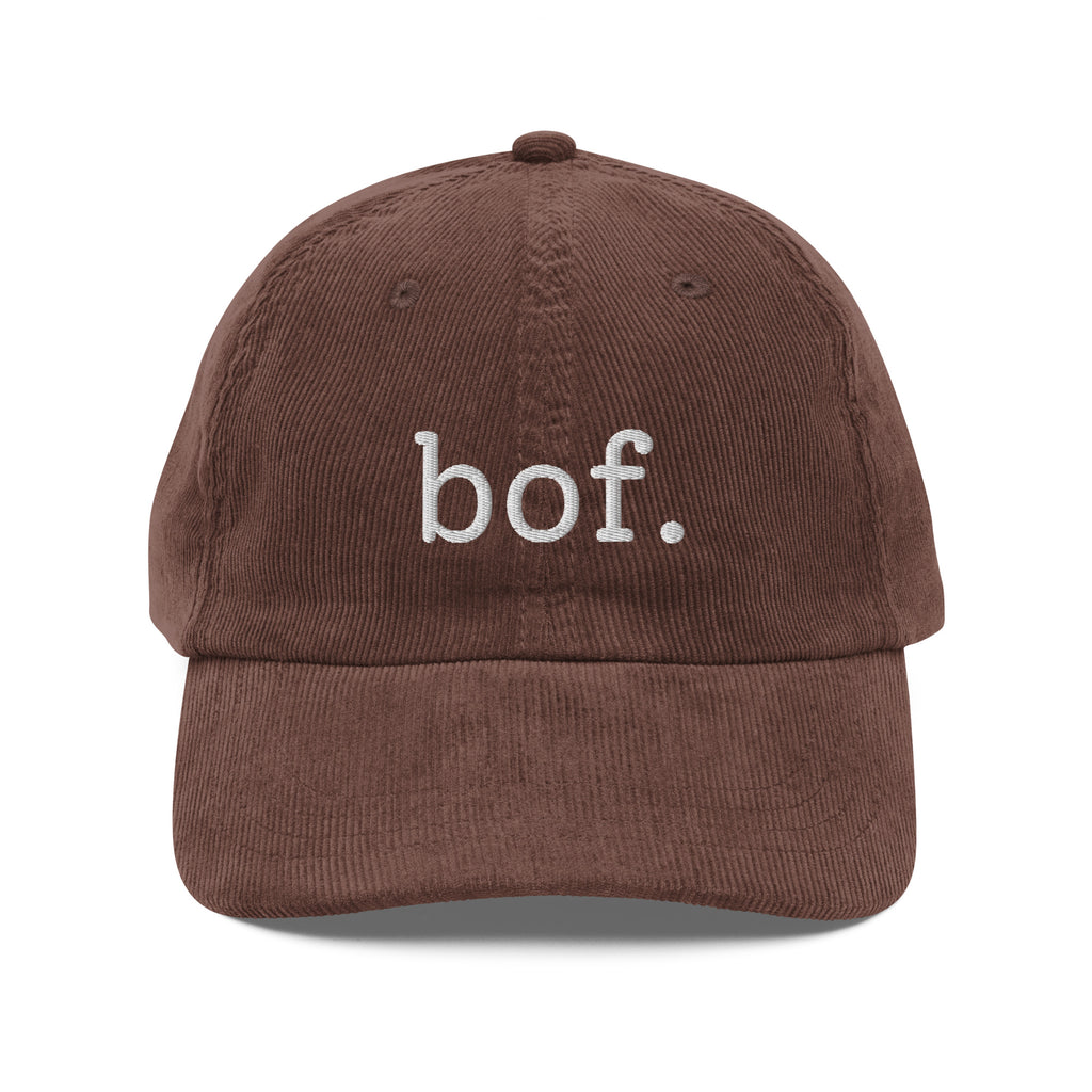 Bof. French shrug embroidered corduroy cap