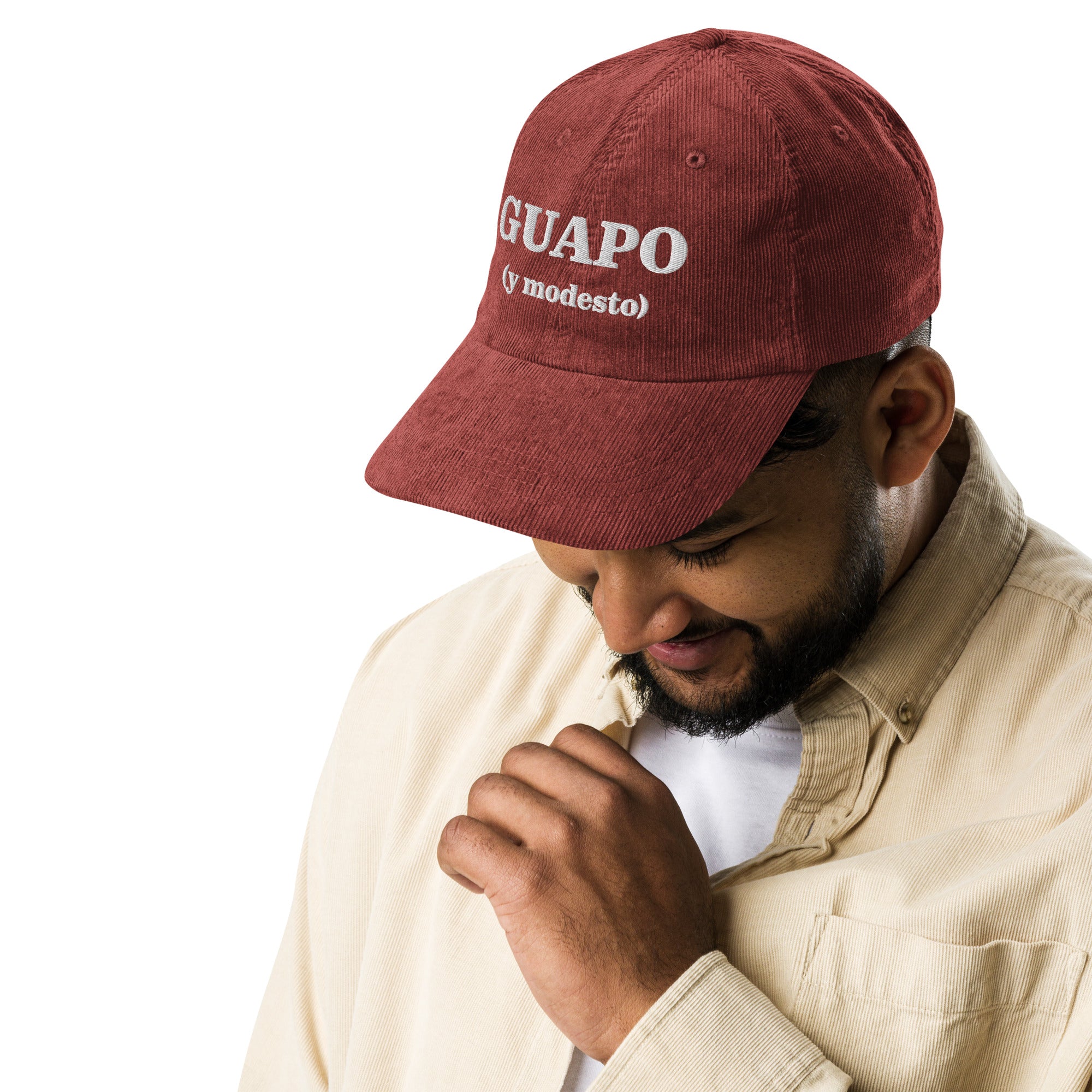 Guapo y modesto embroidered Vintage corduroy cap
