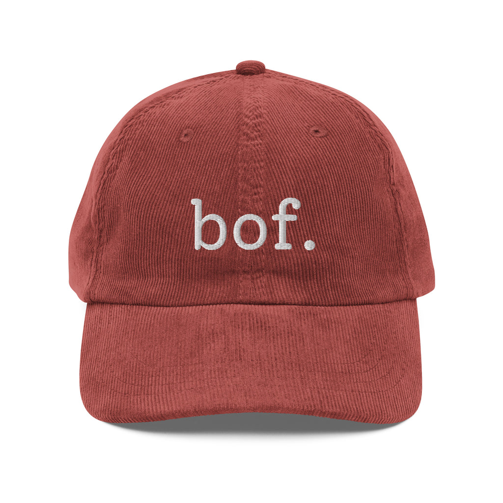 Bof. French shrug embroidered corduroy cap
