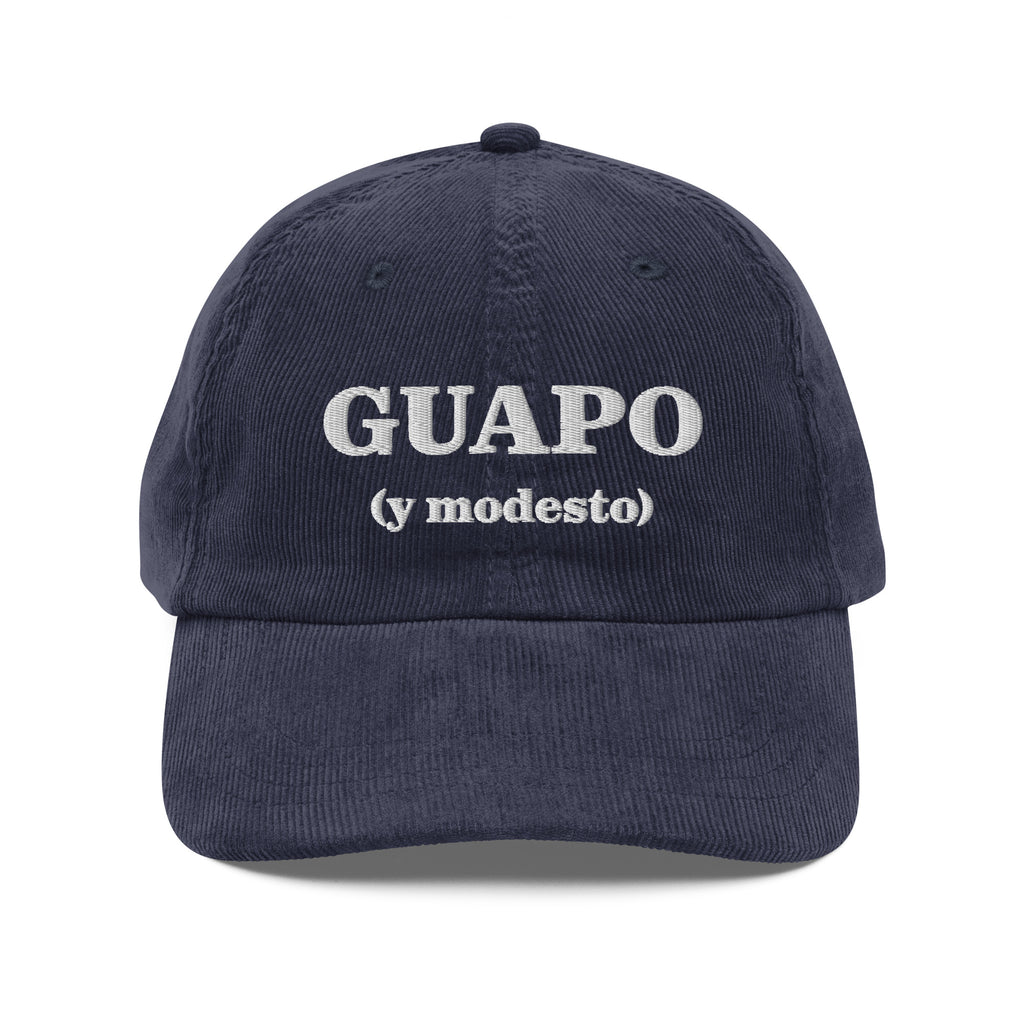 Guapo y modesto embroidered Vintage corduroy cap
