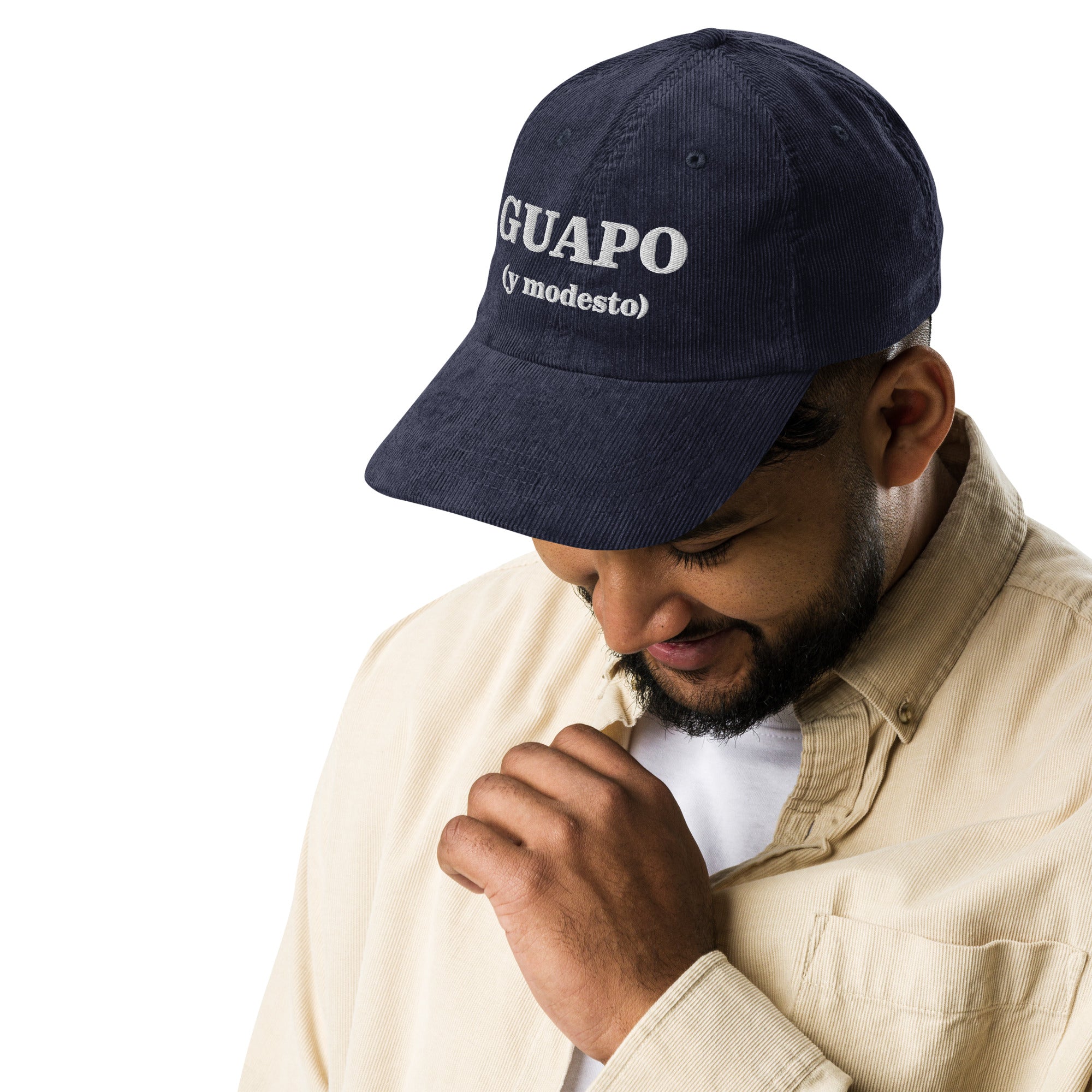 Guapo y modesto embroidered Vintage corduroy cap