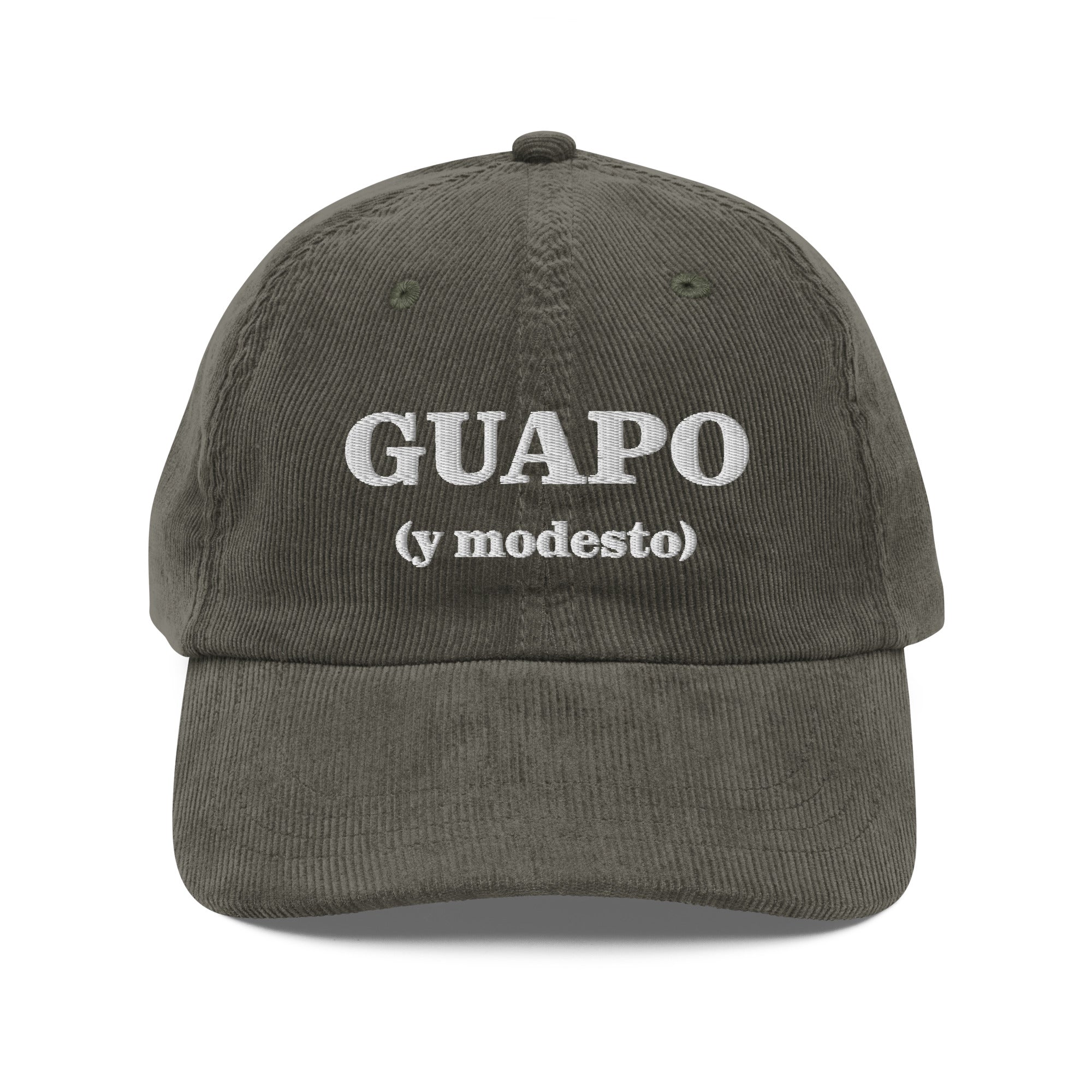 Guapo y modesto embroidered Vintage corduroy cap