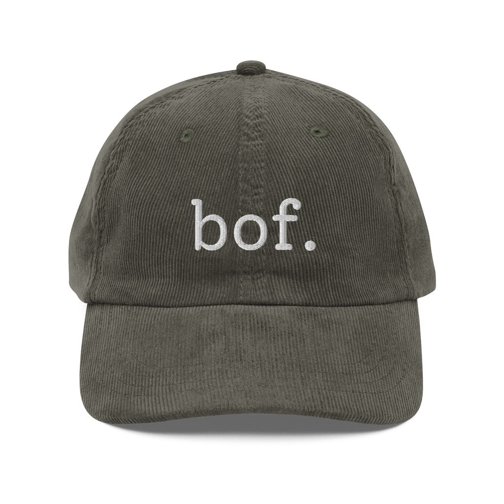 Bof. French shrug embroidered corduroy cap