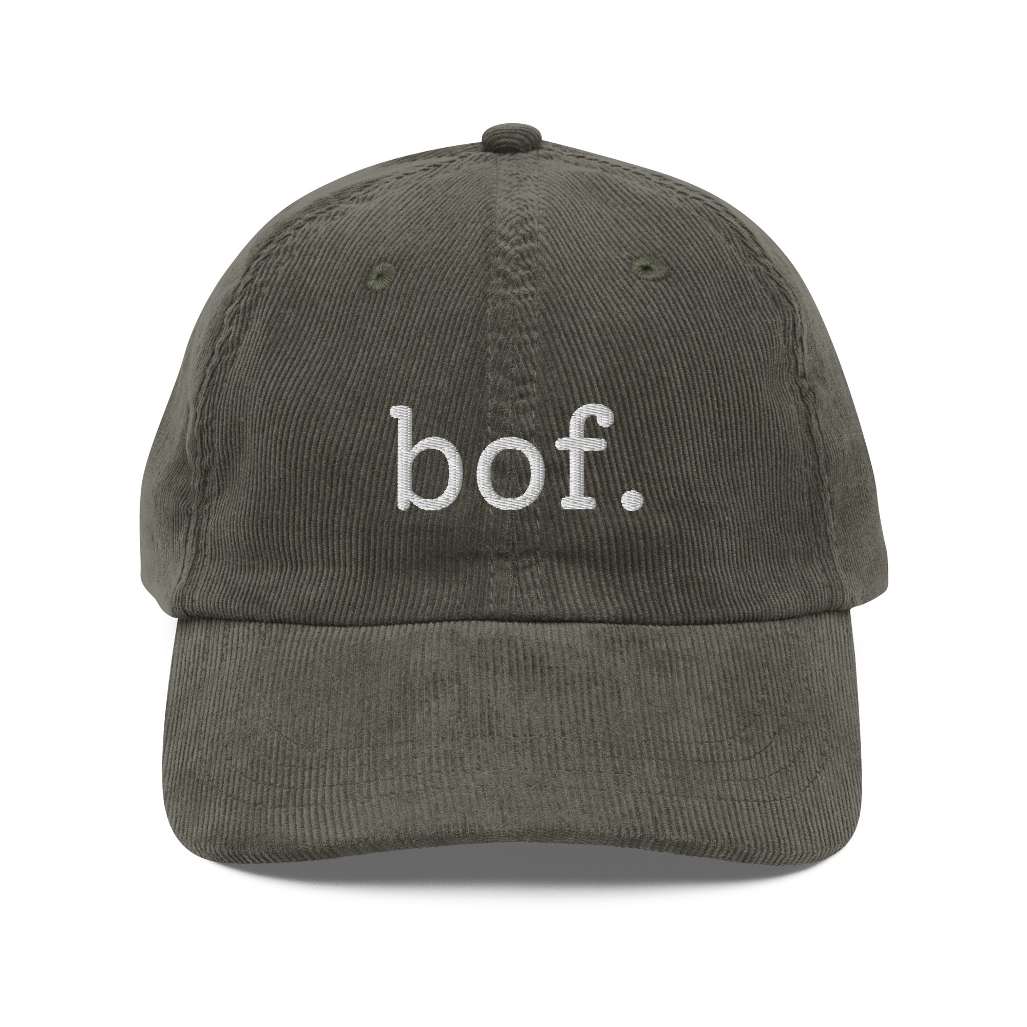 Bof. French shrug embroidered corduroy cap