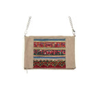 Vintage Fabric + Leather Cross - Body Bag | Clutch With Chain Strap - Thailand Bags La Vie Bien Vintage Fabric + Leather Cross - Body Bag | Clutch With Chain Strap - Thailand