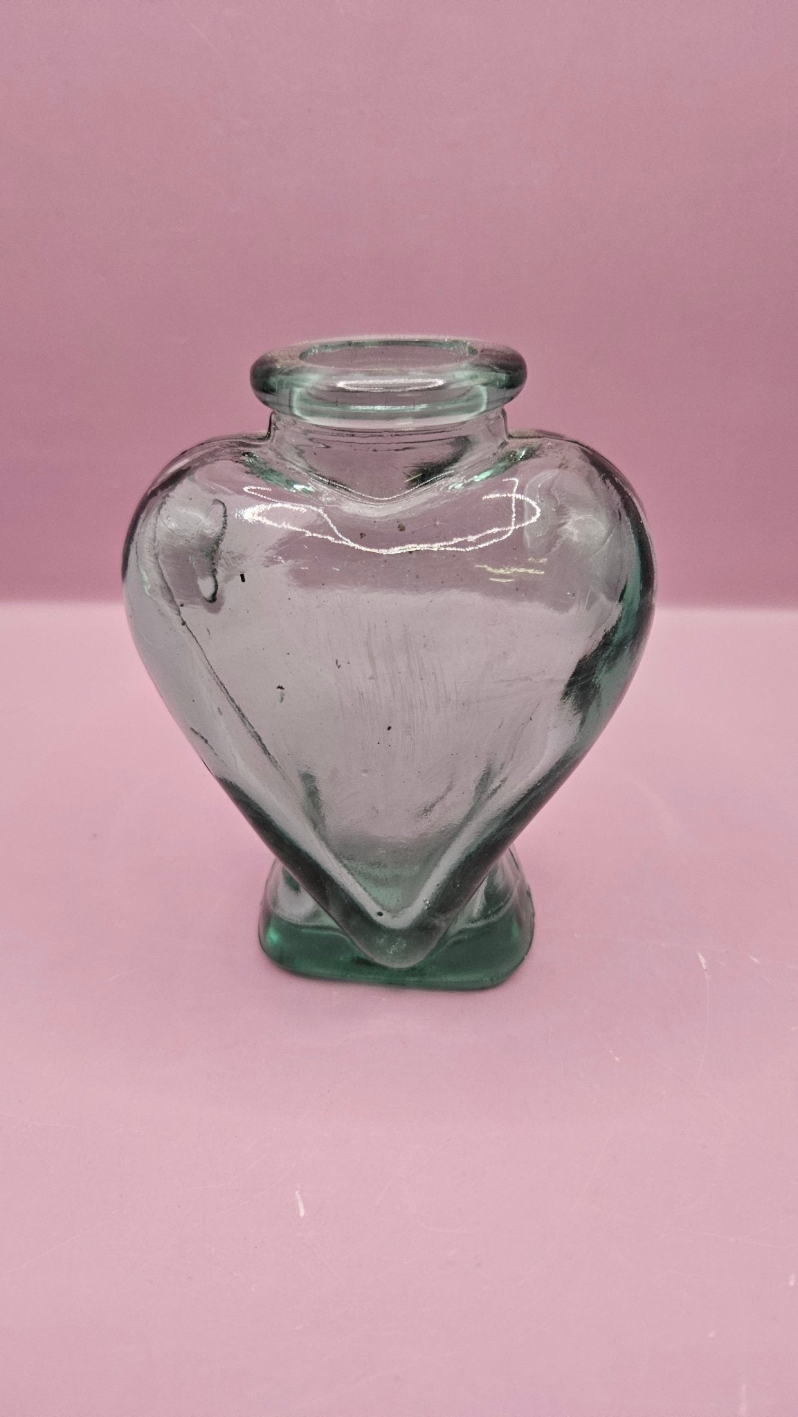 Vintage Heart Glass Bottle – Colorful Collectible Décor 4.3" Accent Decor La Vie Bien Vintage Heart Glass Bottle – Colorful Collectible Décor 4.3"