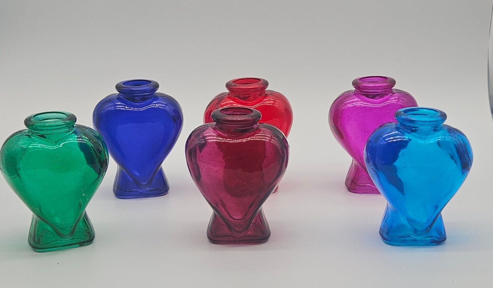 Vintage Heart Glass Bottle – Colorful Collectible Décor 4.3" Accent Decor La Vie Bien Vintage Heart Glass Bottle – Colorful Collectible Décor 4.3"