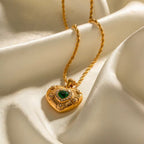 Vintage Heart Necklace Necklaces La Vie Bien Vintage Heart Necklace
