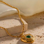 Vintage Heart Necklace Necklaces La Vie Bien Vintage Heart Necklace