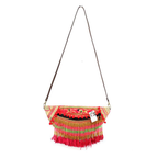 Vintage Hmong Beaded Fringe Cross - Body Purse - Thailand Bags La Vie Bien Vintage Hmong Beaded Fringe Cross - Body Purse - Thailand