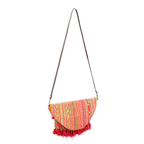 Vintage Hmong Beaded Fringe Cross - Body Purse - Thailand Bags La Vie Bien Vintage Hmong Beaded Fringe Cross - Body Purse - Thailand