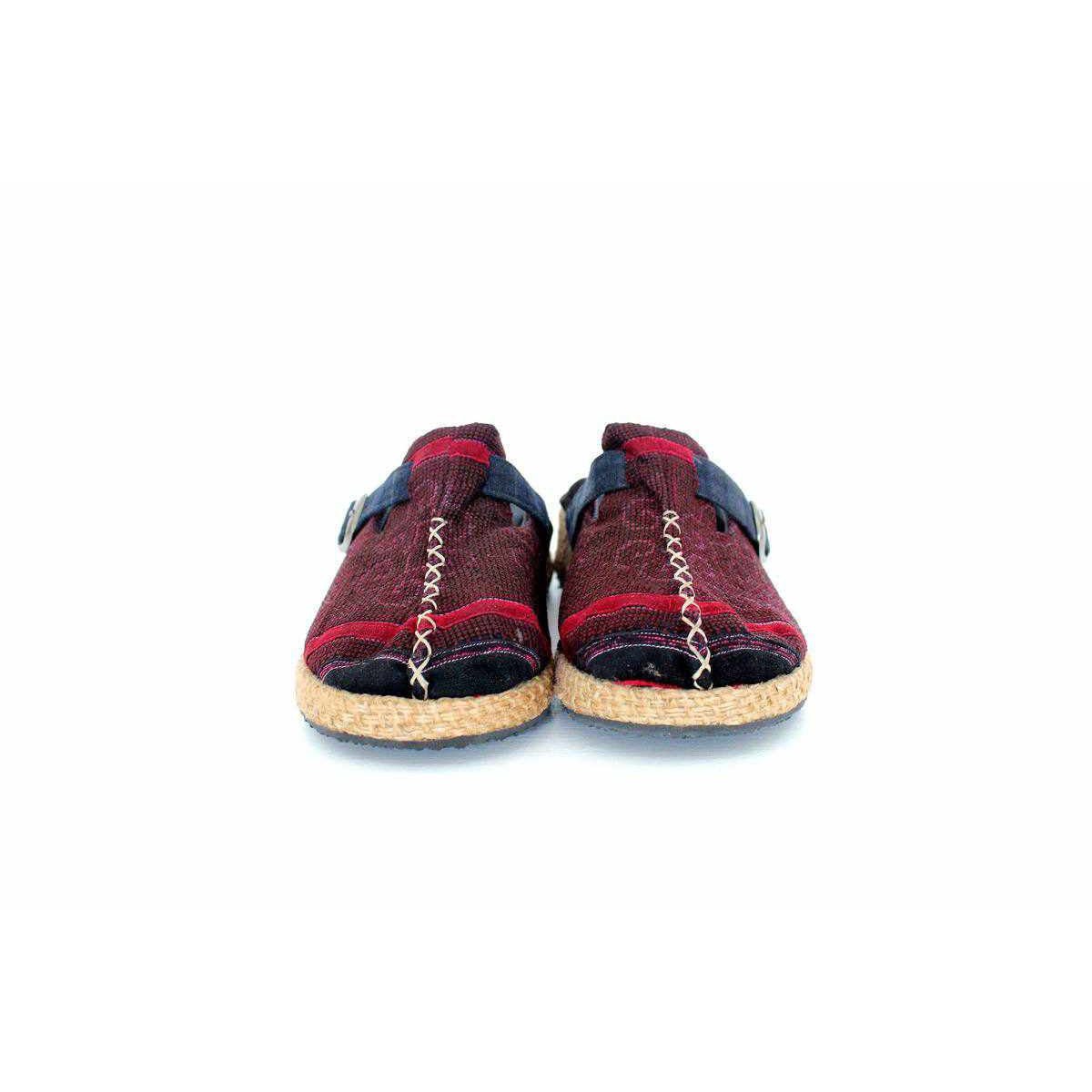 Vintage Hmong Textile Boho Upcycled Slip On Shoes - Thailand Apparel La Vie Bien Vintage Hmong Textile Boho Upcycled Slip On Shoes - Thailand