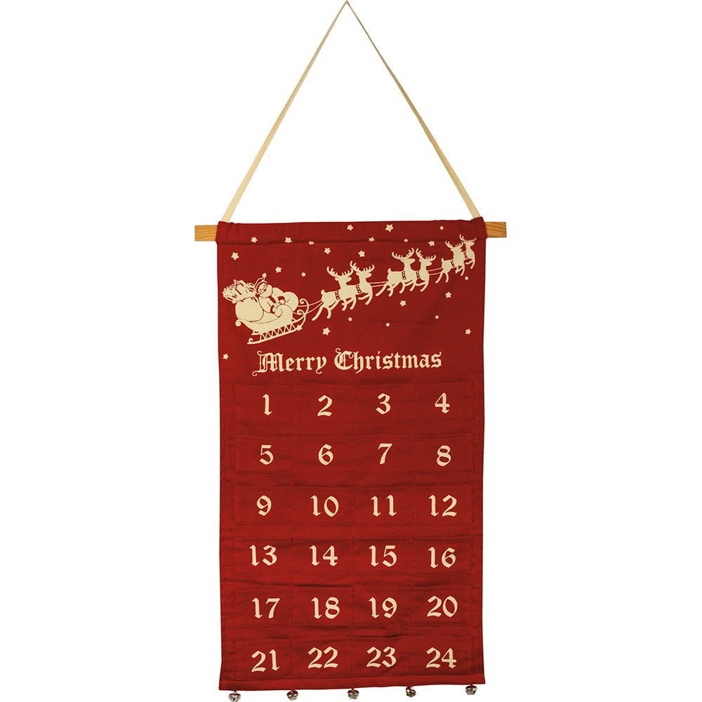 Vintage Inspired Felt Christmas Wall Countdown Seasonal & Holiday Decorations La Vie Bien Vintage Inspired Felt Christmas Wall Countdown