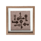 Vintage Keys Art - Petite Walnut