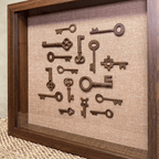Vintage Keys Art - Walnut