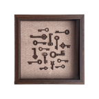 Vintage Keys Art - Walnut