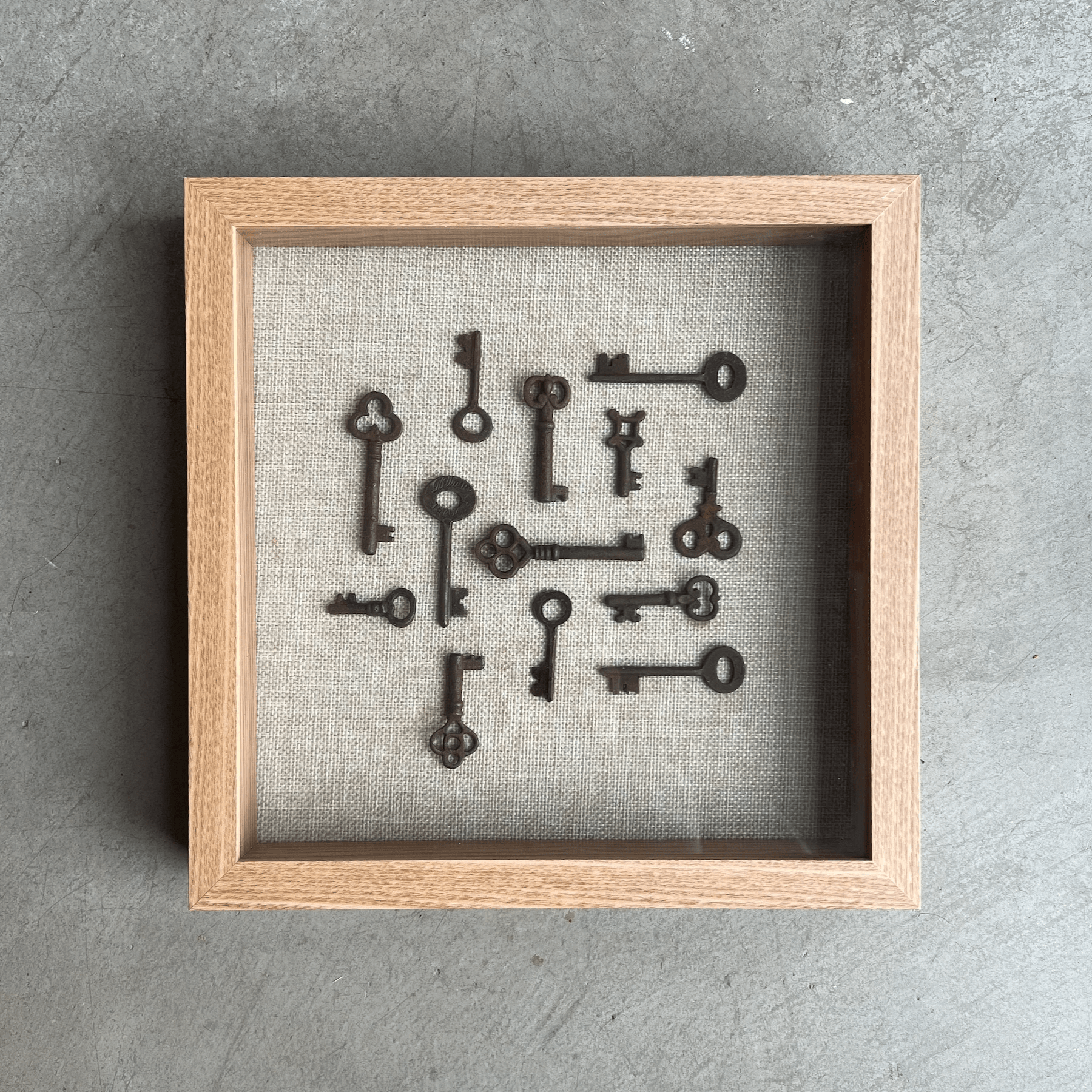 Vintage Keys Art - White Oak