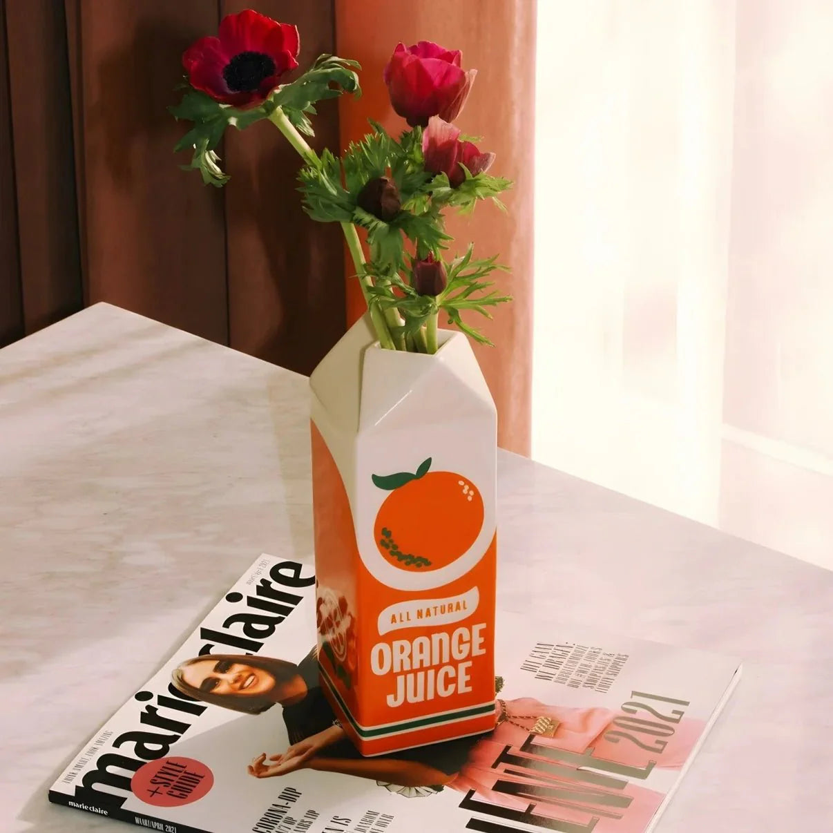 Vintage Orange Juice Vase
