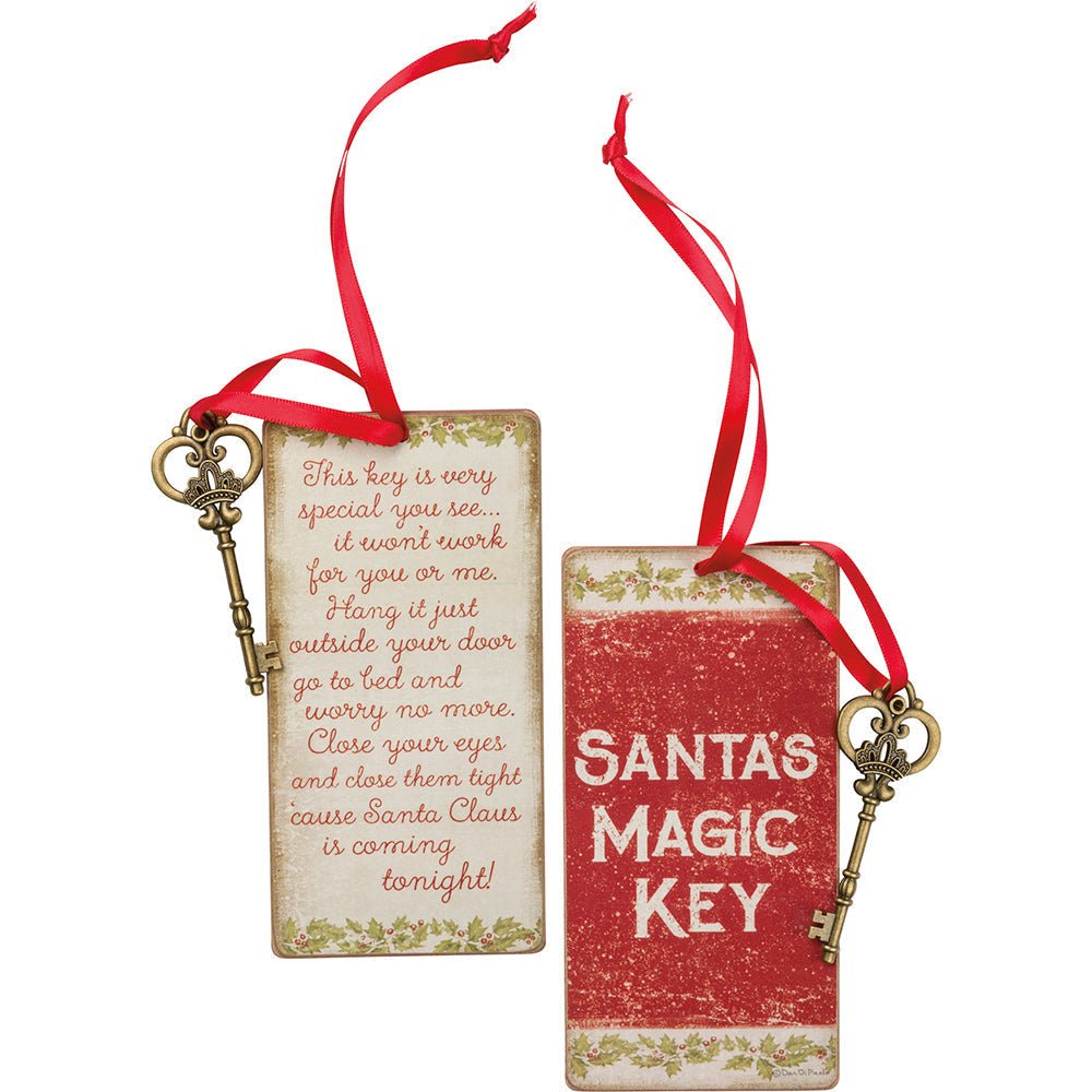 Vintage Santa's Magic Key Ornament Seasonal & Holiday Decorations La Vie Bien Vintage Santa's Magic Key Ornament