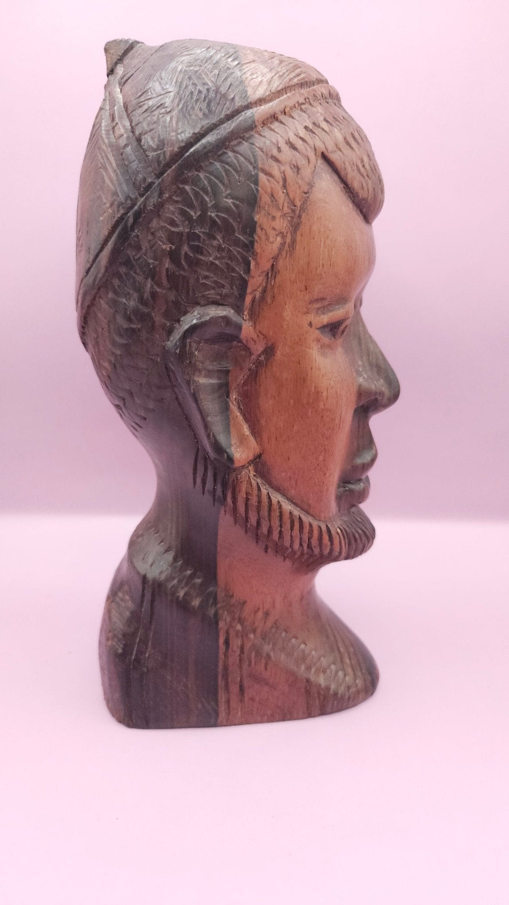 Vintage Solid Wood African Carved Monk Sculpture – 8.5" x 4" Sculptures & Statues La Vie Bien Vintage Solid Wood African Carved Monk Sculpture – 8.5" x 4"