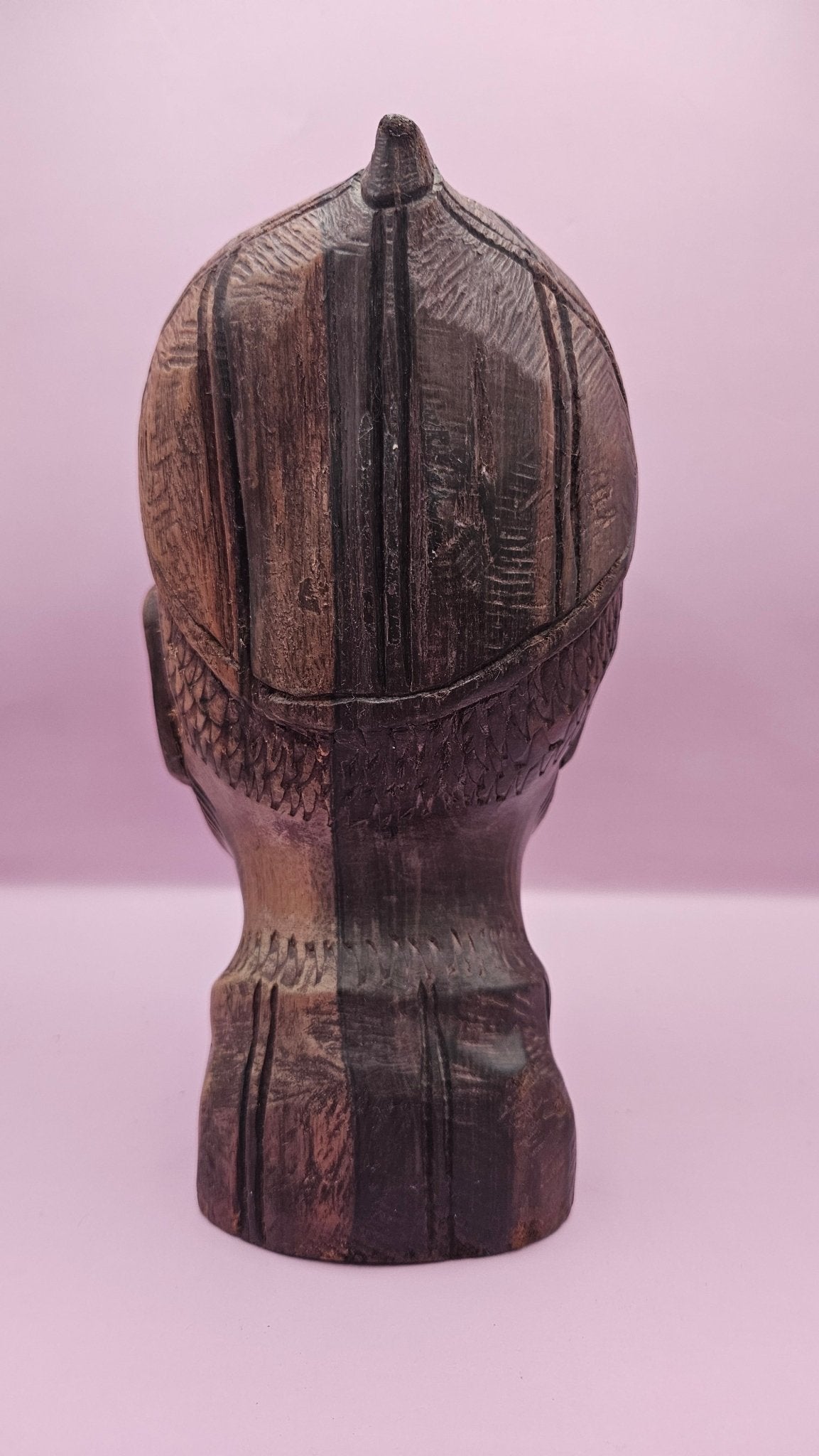 Vintage Solid Wood African Carved Monk Sculpture – 8.5" x 4" Sculptures & Statues La Vie Bien Vintage Solid Wood African Carved Monk Sculpture – 8.5" x 4"