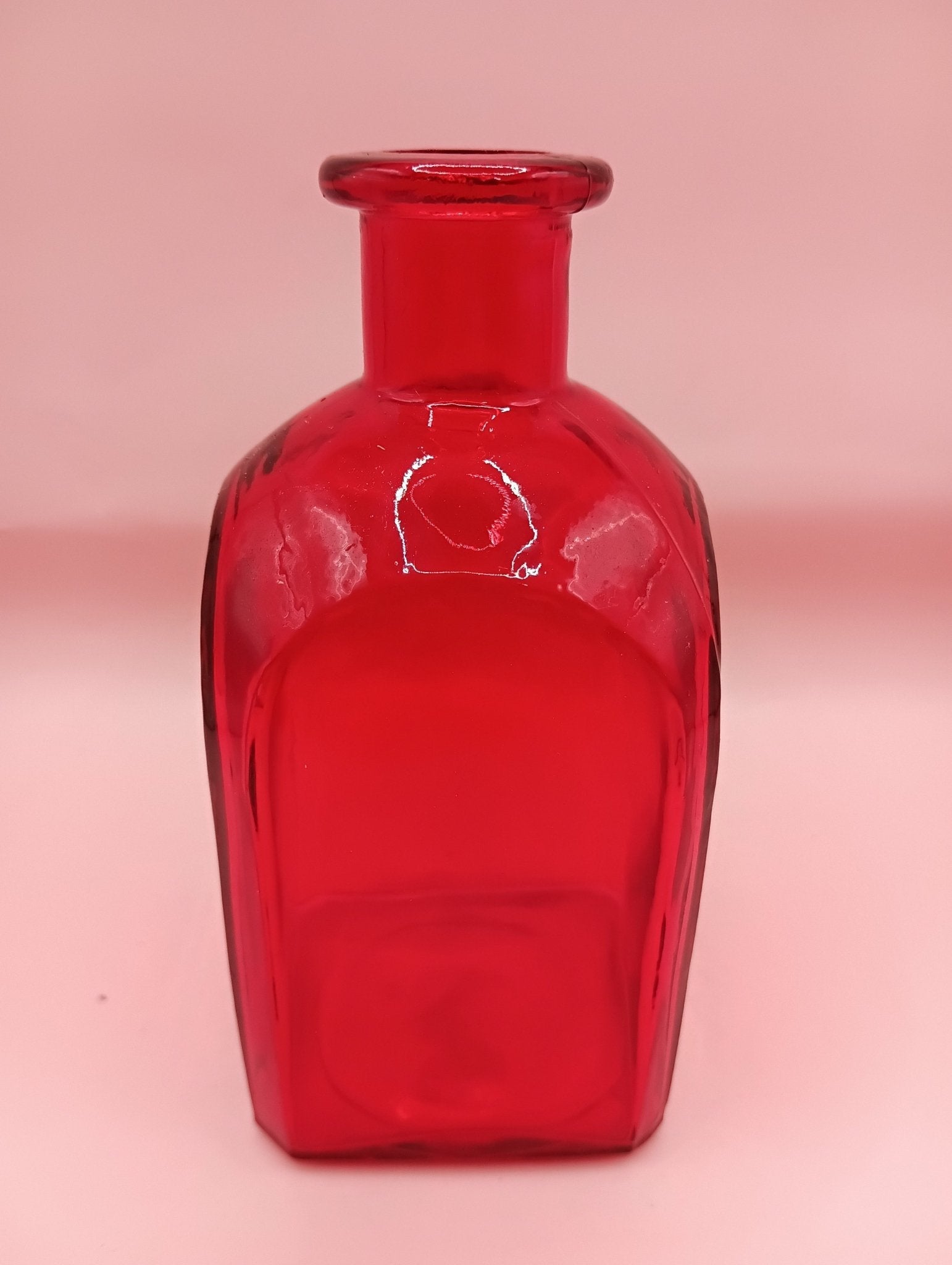 Vintage Square Glass Bottles – Available in Clear, Green, Pink, Red, Blue, Teal, Purple – 5.5" Tall Accent Decor La Vie Bien Vintage Square Glass Bottles – Available in Clear, Green, Pink, Red, Blue, Teal, Purple – 5.5" Tall