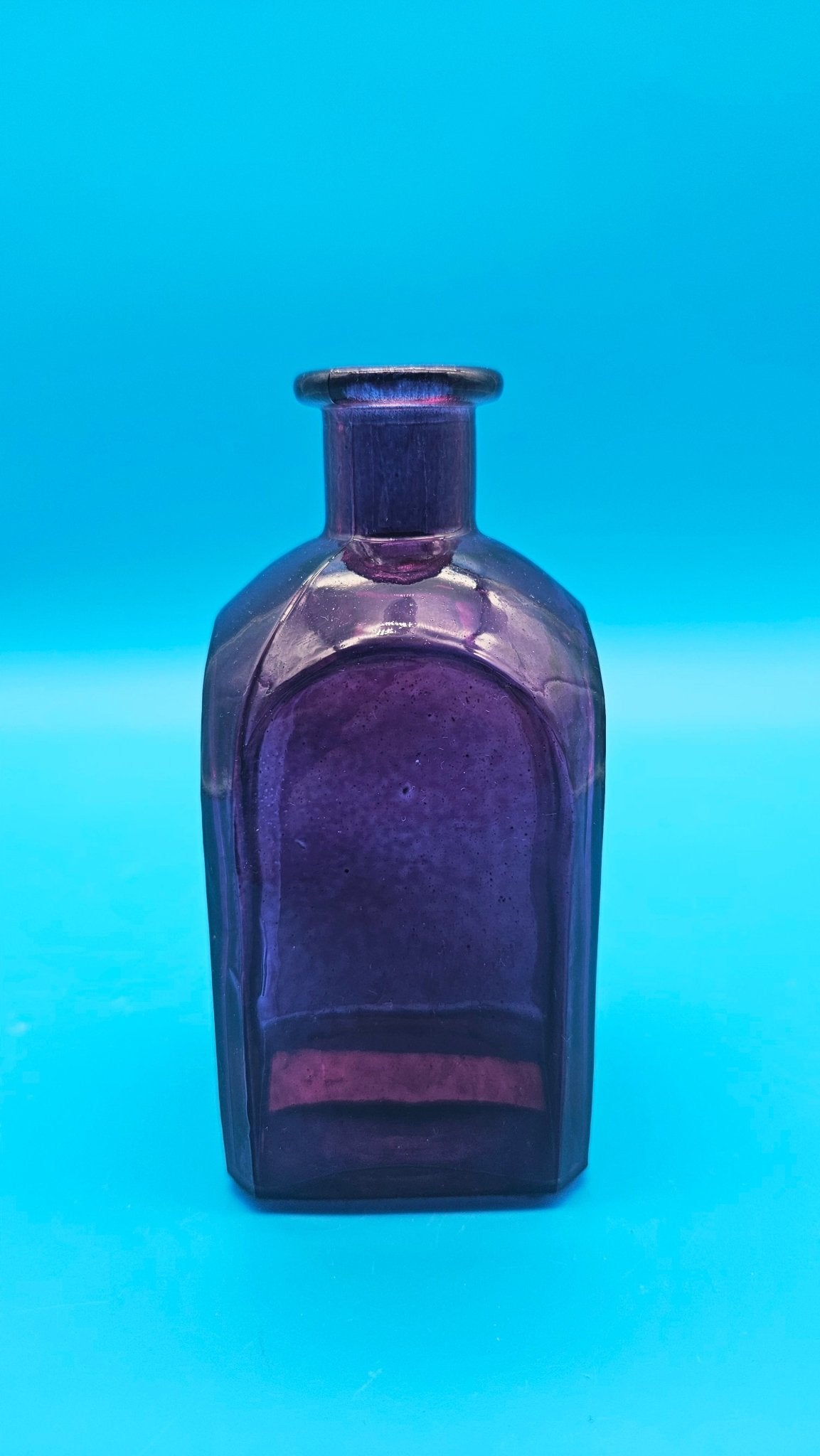 Vintage Square Glass Bottles – Available in Clear, Green, Pink, Red, Blue, Teal, Purple – 5.5" Tall Accent Decor La Vie Bien Vintage Square Glass Bottles – Available in Clear, Green, Pink, Red, Blue, Teal, Purple – 5.5" Tall